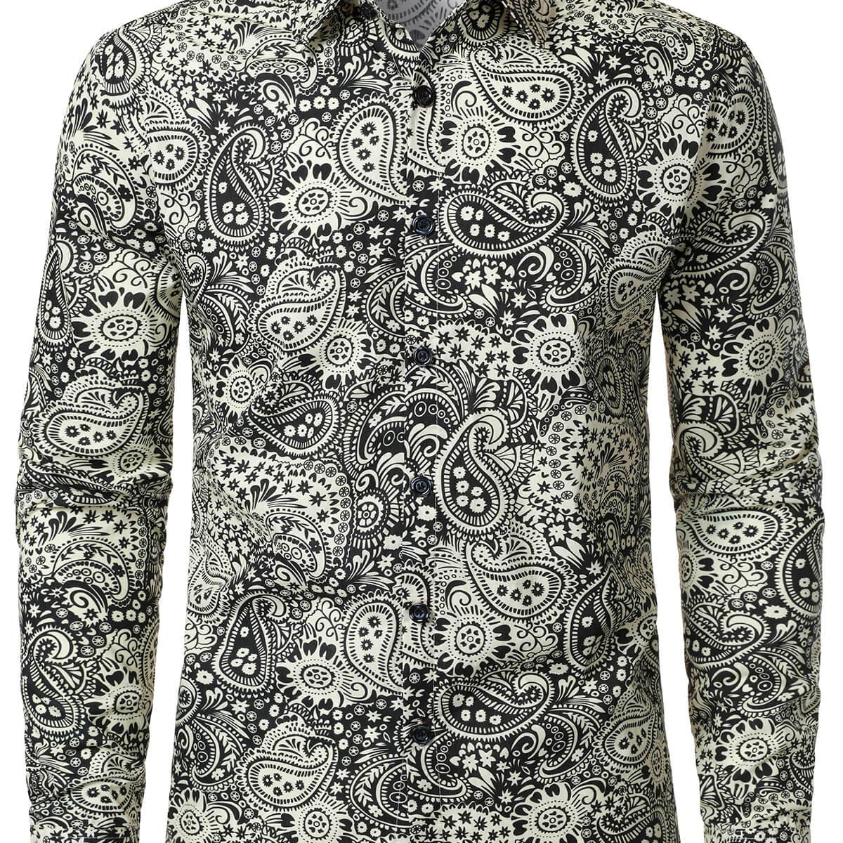 Women's Vintage Paisley Print Casual Denim Shirt main image 0