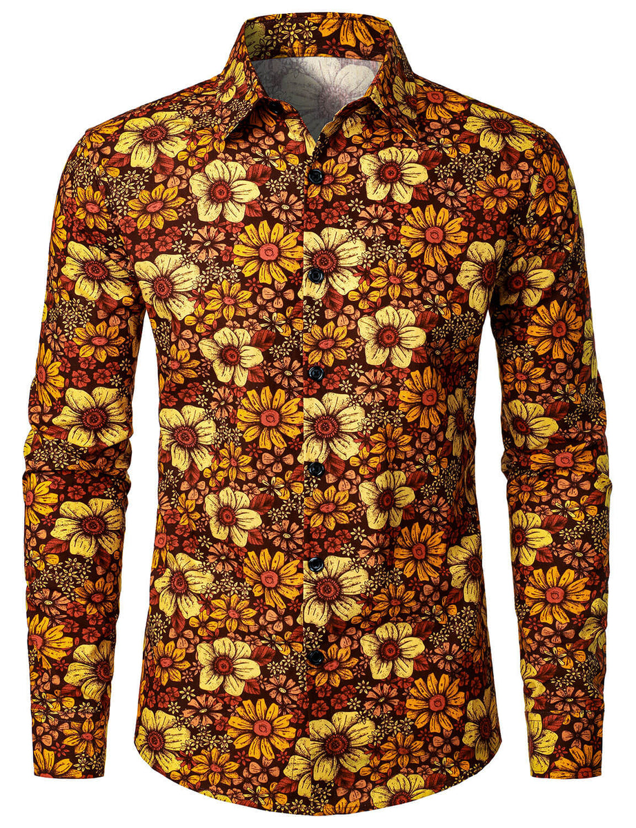 70s Style Button Up Shirts Retro Outfit Fashion 1970s Mens Shirts 70s Novelty Seaside Print 70s Style Button Up Shirts Retro Outfit Fashion 1970s Mens Shirts 70s Novelty Seaside Print