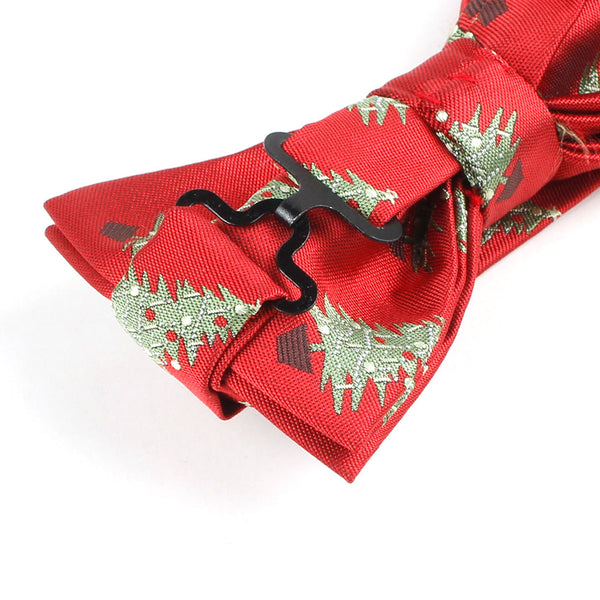 Men's Christmas Tree Holiday Red Festival Bow Tie joliplacard