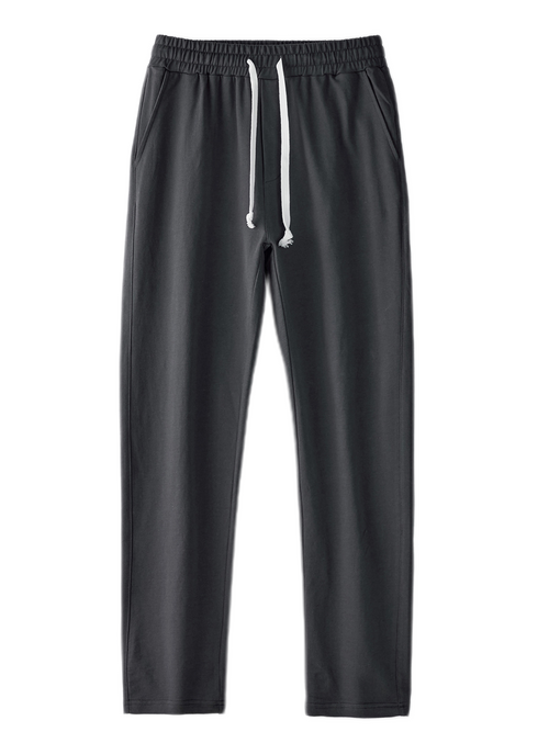 Men's Solid Color Casual Cotton Basic Sports Pants Joggers Trousers