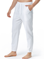 Men's Casual Solid Color Breathable Cotton Pants