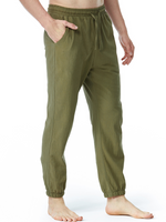 Men's Casual Solid Color Breathable Cotton Pants