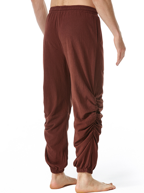 Men's Solid Color Casual Breathable Cotton Pants