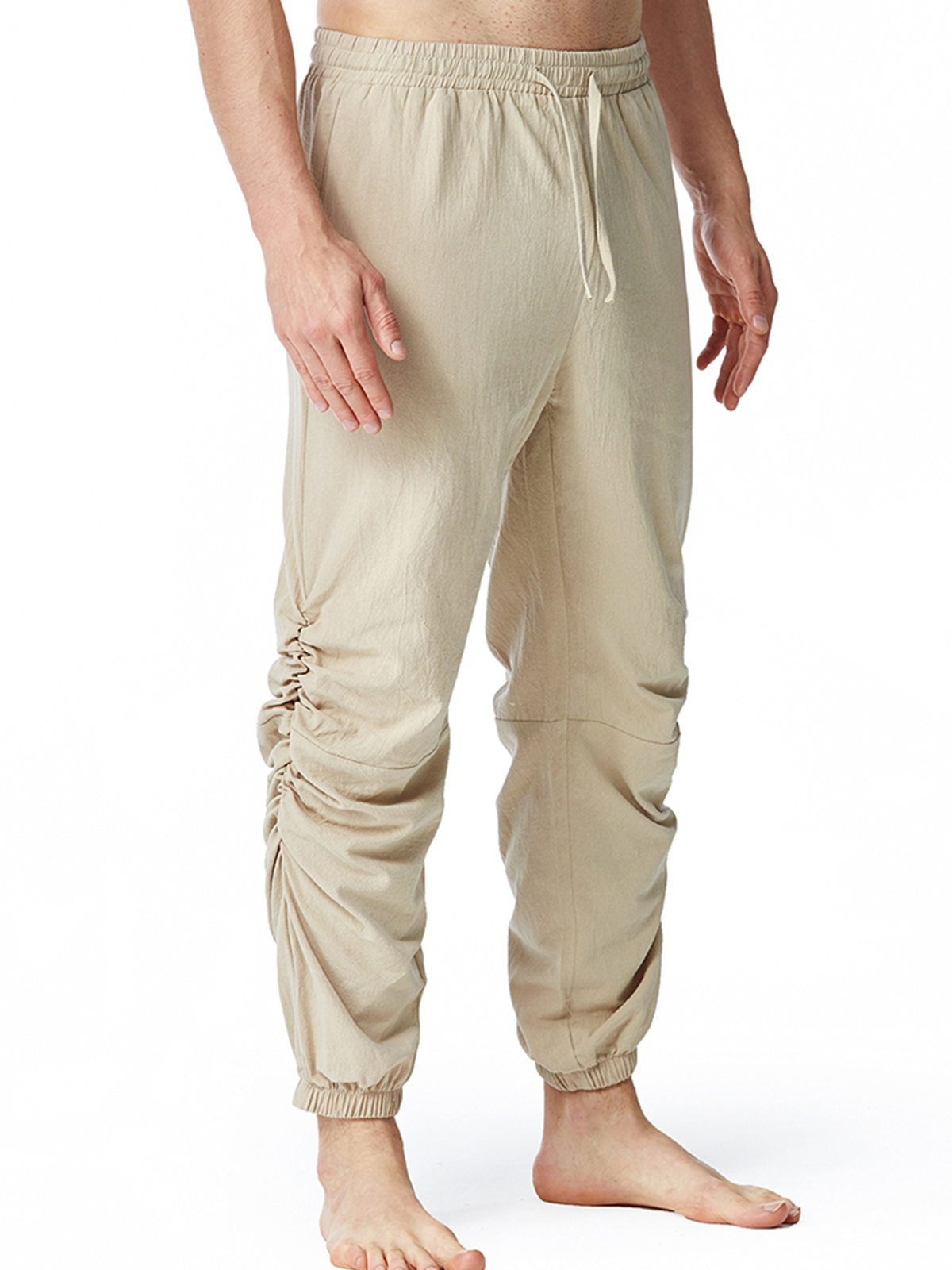 Men's Solid Color Casual Breathable Cotton Pants