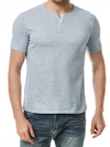 Men's V-Neck Cotton Casual Solid Color Short Sleeve T-Shirt
