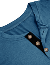 Men's Solid Color Cotton Casual Henry Collar Pocket Long Sleeve T-Shirt