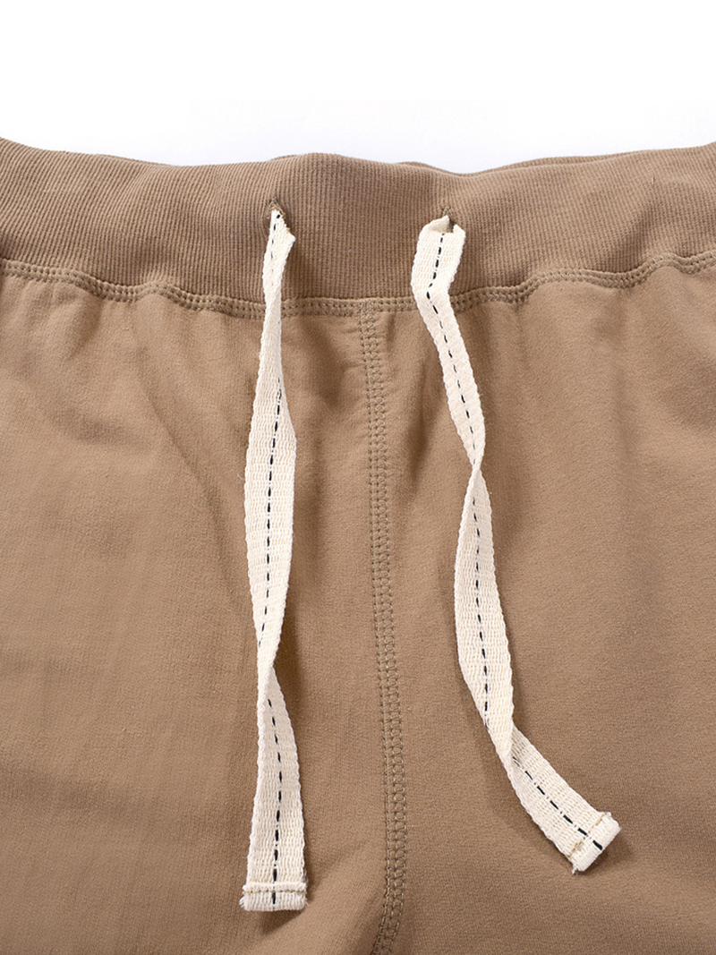 Men's Casual Cotton Solid Color Summer Beach Sweatpant Jogger Short
