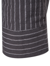 Men's Cotton Vertical Striped Henley Collar Long Sleeve Shirt