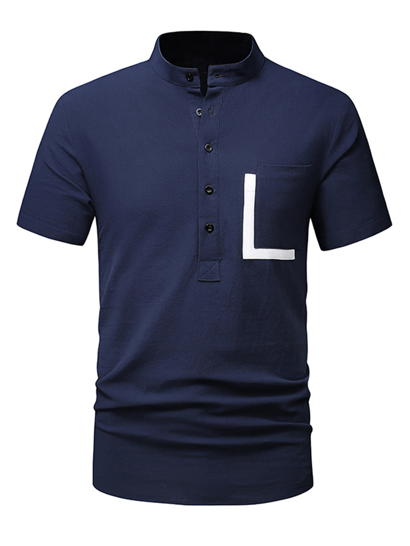 Men's Cotton Casual Pocket Beach Summer Short Sleeve Button Shirt
