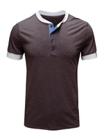 Men's Breathable Summer Cotton Solid Color Casual Short Sleeve T-Shirt
