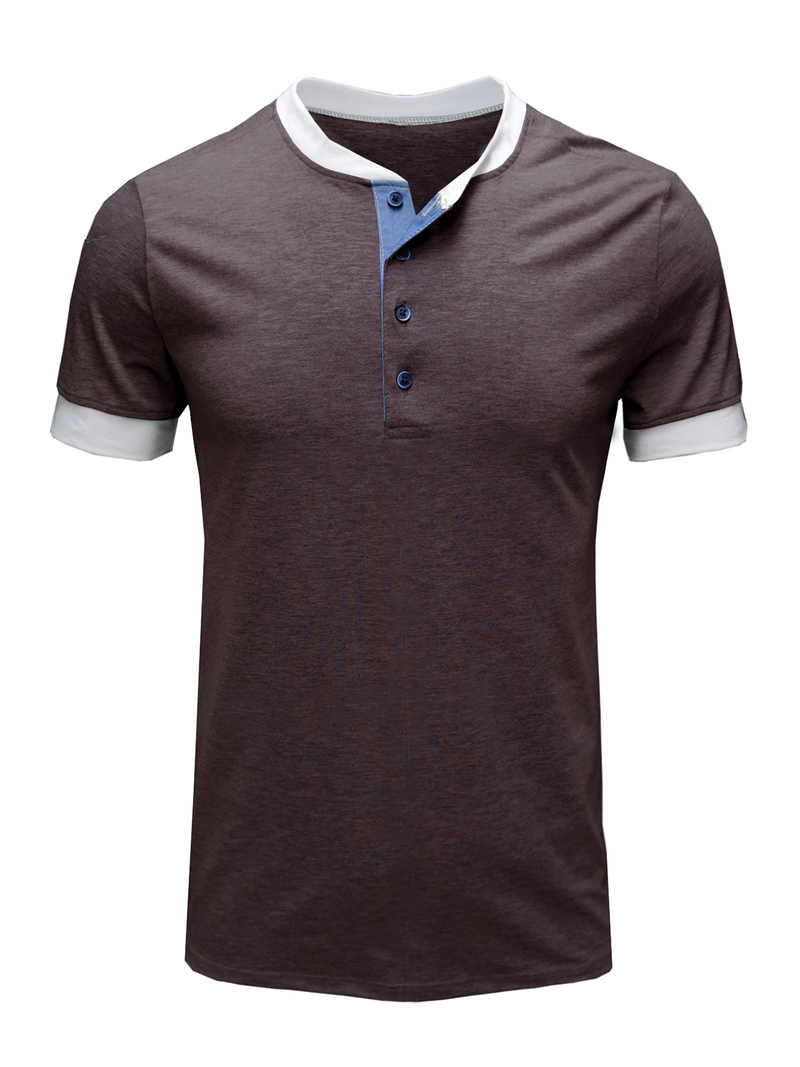 Men's Breathable Summer Cotton Solid Color Casual Short Sleeve T-Shirt