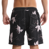Men's Casual Crane Print Quick Dry Beach Trunks Swimming Trunks