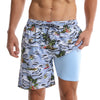 Men's Island Palm Tree Quick Dry Beach Trunks Swim Trunks
