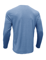 Men's Solid Color Cotton Casual Henry Collar Pocket Long Sleeve T-Shirt