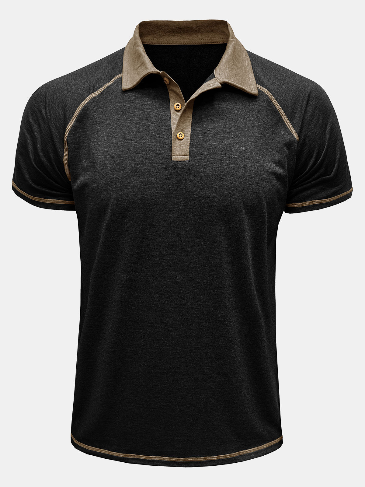 Men's Two-tone Short Sleeve Polo Shirt