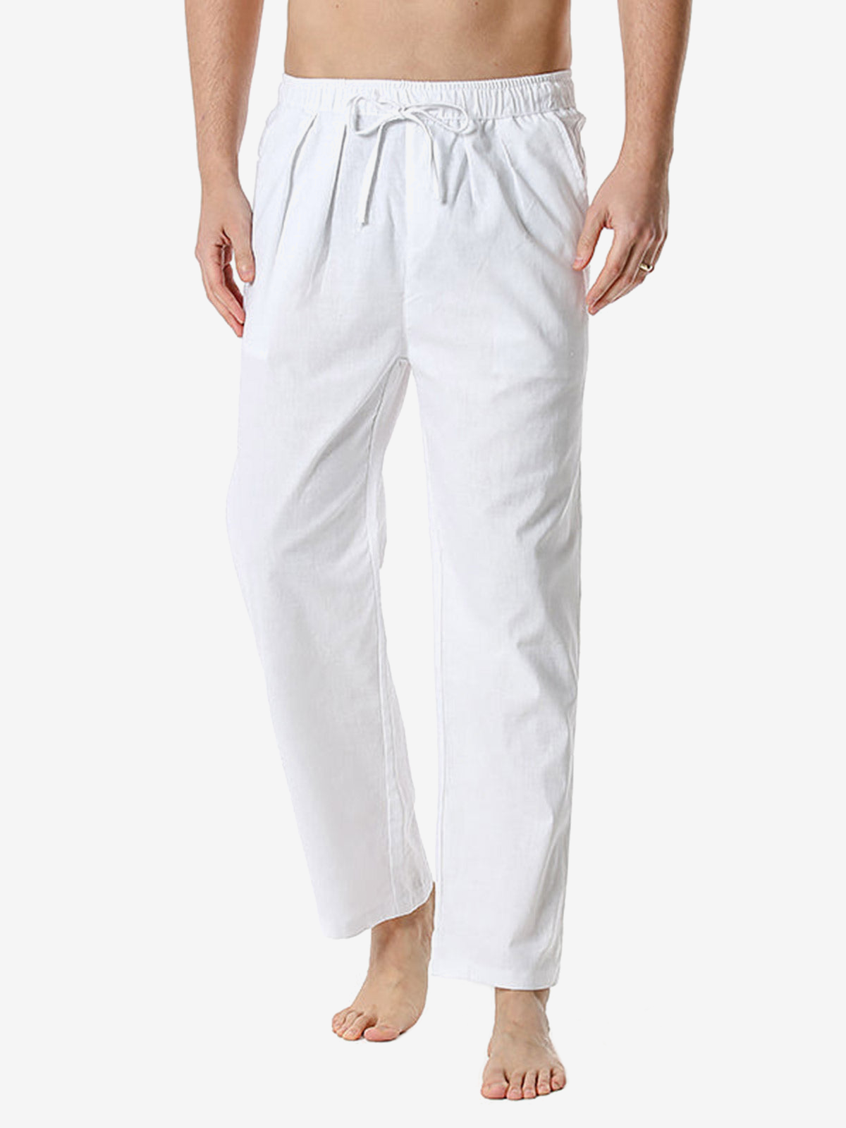 Men's casual loose loose light elastic waist pants