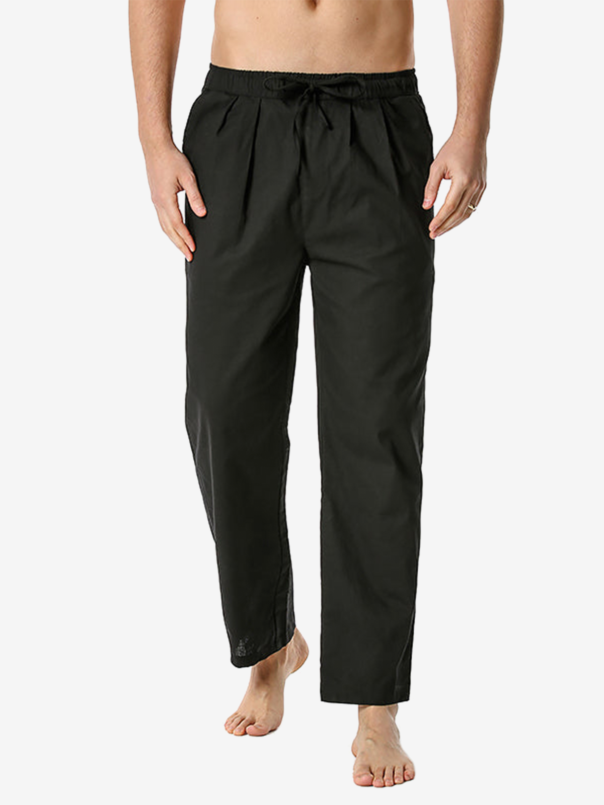 Men's casual loose loose light elastic waist pants