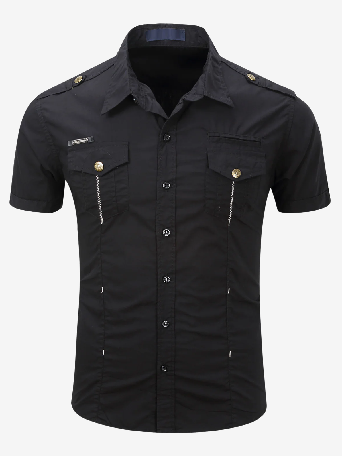 Men's Outdoor Casual Cotton Pocket Short Sleeve Shirt