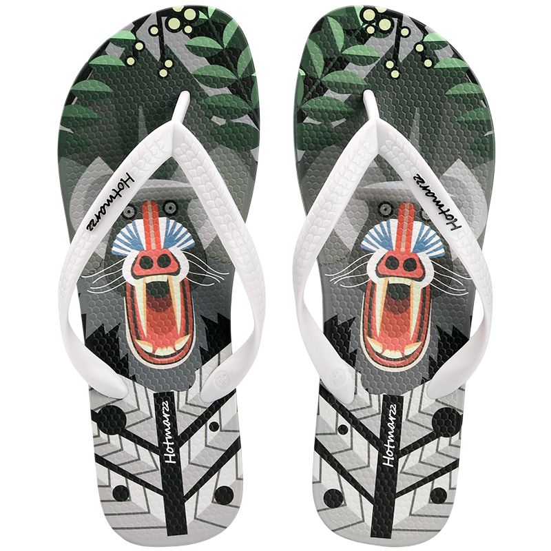 Men's Summer Funny Animal Monkey Print Casual Flip Flops
