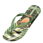 Men's Funny Crocodile Print Holiday Animal Flip Flops
