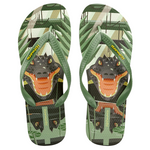 Men's Funny Crocodile Print Holiday Animal Flip Flops