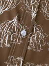 Men's Casual Vintage Floral Print Vacation Button Up Short Sleeve Shirt