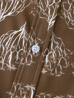 Men's Casual Vintage Floral Print Vacation Button Up Short Sleeve Shirt