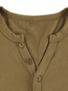 Men's V Neck Breathable Solid Color Casual Cotton Short Sleeve T-Shirt