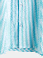 Men's Button Up Casual 100% Cotton Summer Pocket Short Sleeve Shirt