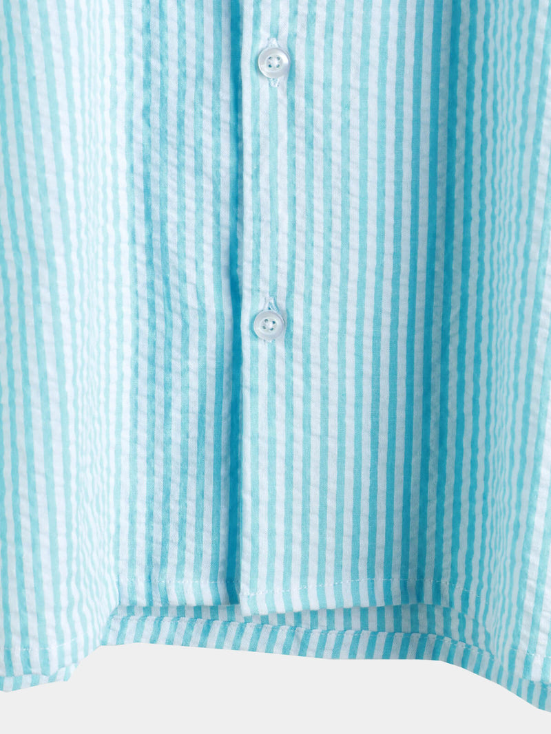 Men's Button Up Casual 100% Cotton Summer Pocket Short Sleeve Shirt