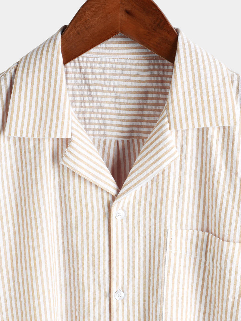 Men's Button Up Casual 100% Cotton Summer Pocket Short Sleeve Shirt