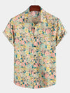 Bundle Of 2 | Men's Vintage Floral Cotton Short Sleeve Shirts