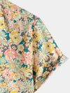 Bundle Of 3 | Men's Retro Beach Hawaiian Cotton Holiday Button Up Blue Short Sleeve Floral Shirts