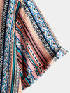 Men's Summer Vintage Striped Short Sleeve Button Up Beach Shirt