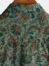 Men's Retro Paisley 70s Green Holiday Button Up Vintage Short Sleeve Shirt