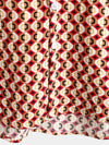 Men's Retro Geometric 70s Disco Party Button Up Summer Short Sleeve Shirt