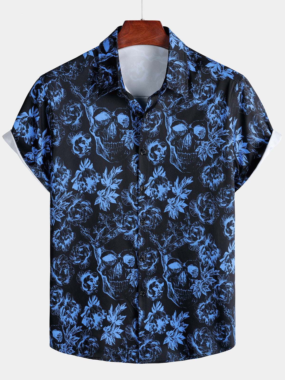 Men’s Summer Holiday Skull Graphic Short Sleeve Shirt