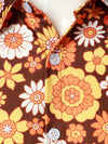 Men's Floral Vintage Flower Button Up 70s Themed Disco Party Short Sleeve Beach Summer Shirt