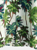 Men's Tropical Floral Print Summer Short Sleeve Palm Tree Vintage Hawaiian Shirt