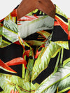 Men's Tropical Floral Print Summer Short Sleeve Vintage Hawaiian Shirt