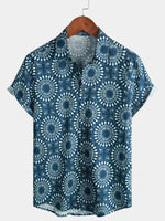 Men's Vintage Boho Short Sleeve Hawaiian Shirt