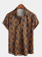 Men's Vintage Boho Short Sleeve Hawaiian Shirt