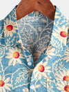 Bundle Of 2 | Men's Vintage Floral Cotton Short Sleeve Shirts