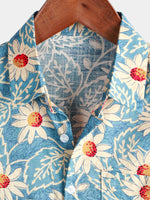Bundle Of 2 | Men's Vintage Floral Cotton Short Sleeve Shirts