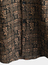 Men's Vintage Print Cotton Button Up Summer Western Brown Beach Short Sleeve Shirt
