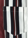 Men's Vintage Striped Button Up Short Summer Sleeve Casual Shirt