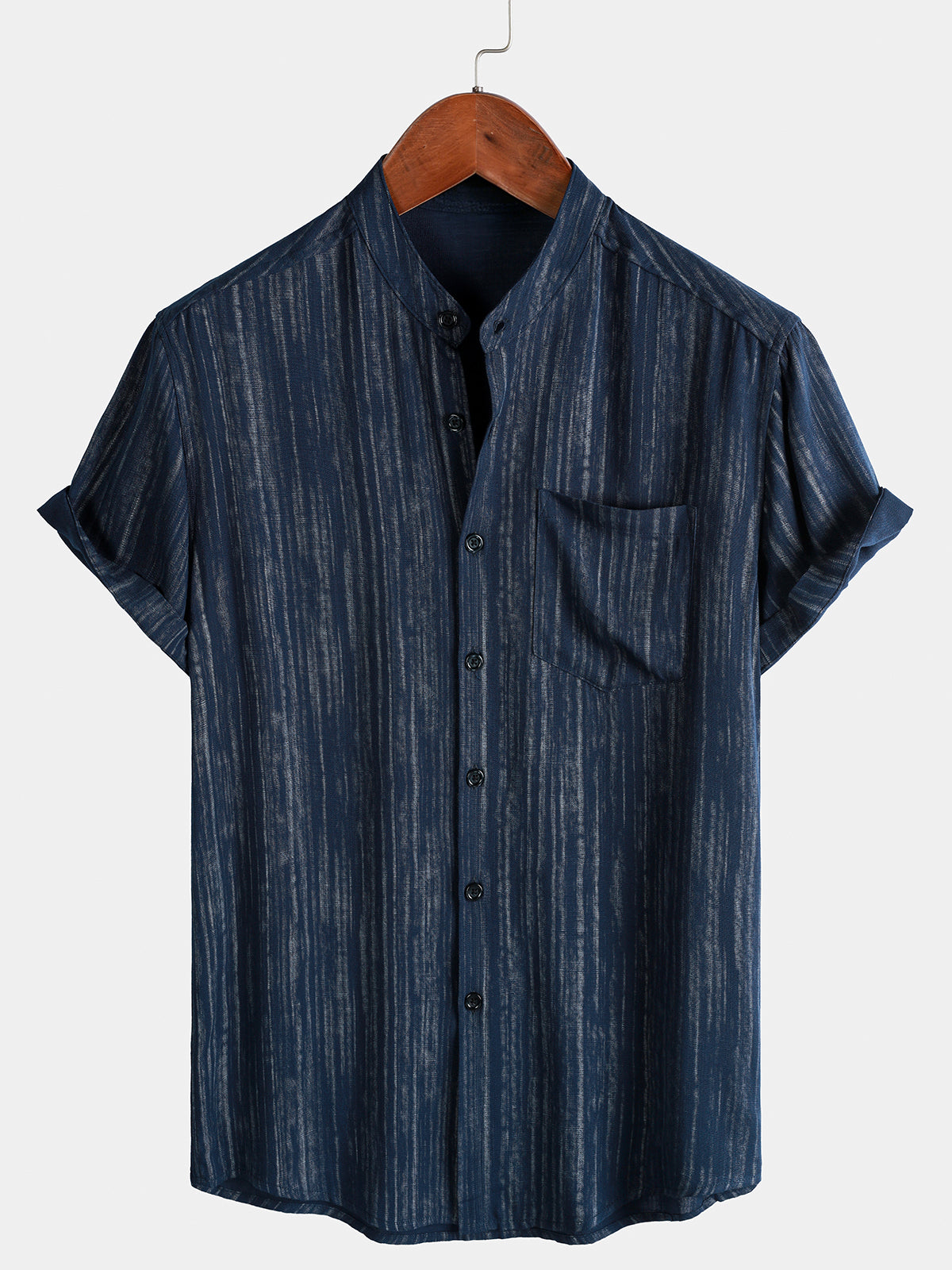Men’s Lightweight Breathable Textured Short Sleeve Casual Shirt