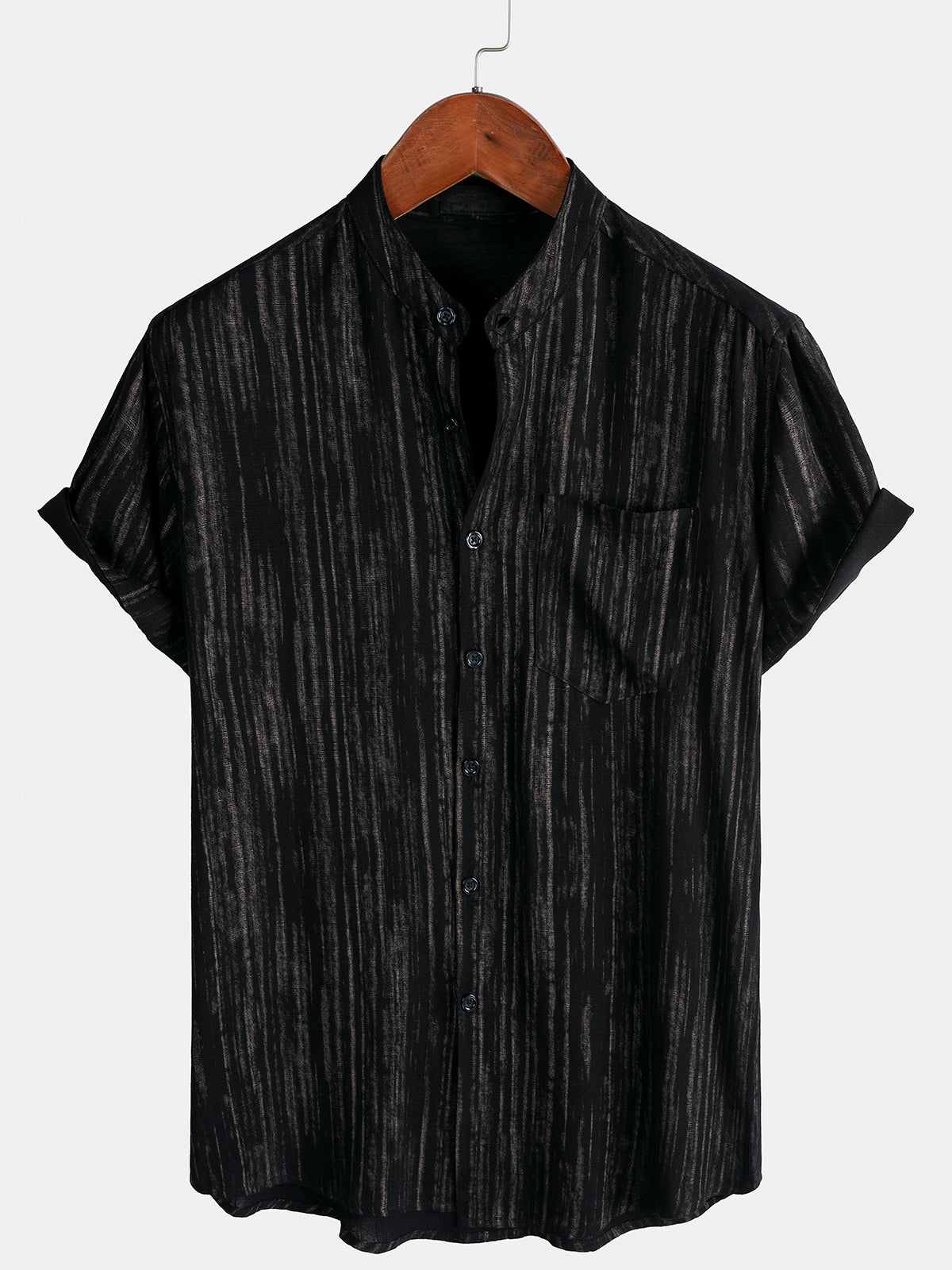 Men’s Everyday Casual Striped Short Sleeve Shirt
