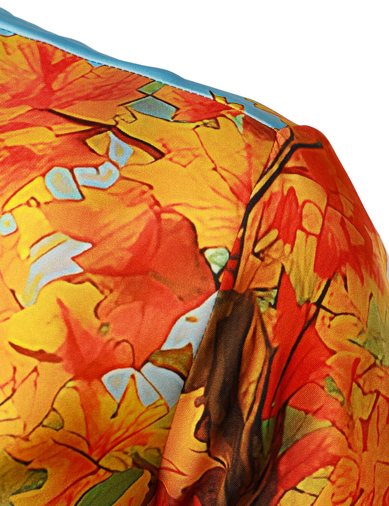 Men's Cute Turkey Thanksgiving Fall Festival Gift Pumpkin Holiday Button Ugly Long Sleeve Shirt