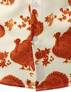 Men's Thanksgiving Turkey Day Fall Festival Gift Funny Holiday Button Long Sleeve Shirt